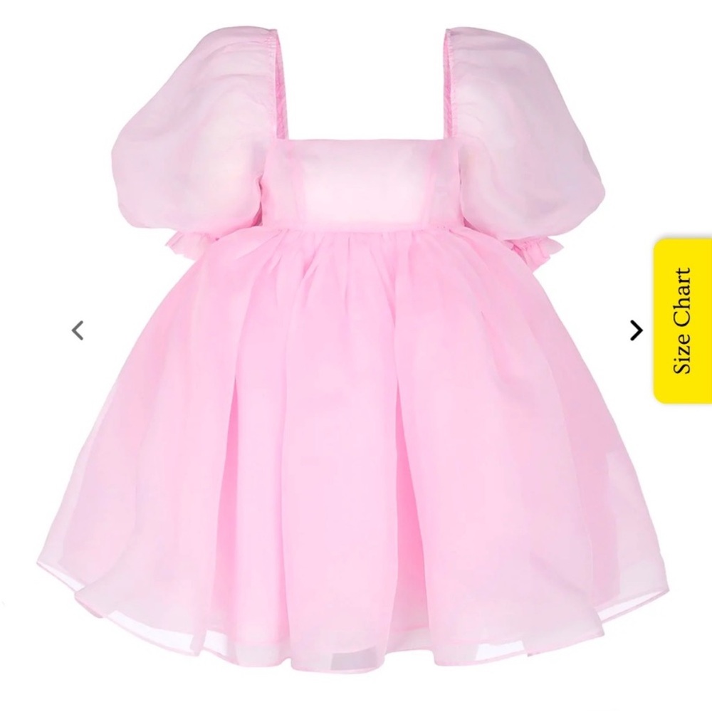 Selkie Angel Delight Pink Puff Sleeve Dress